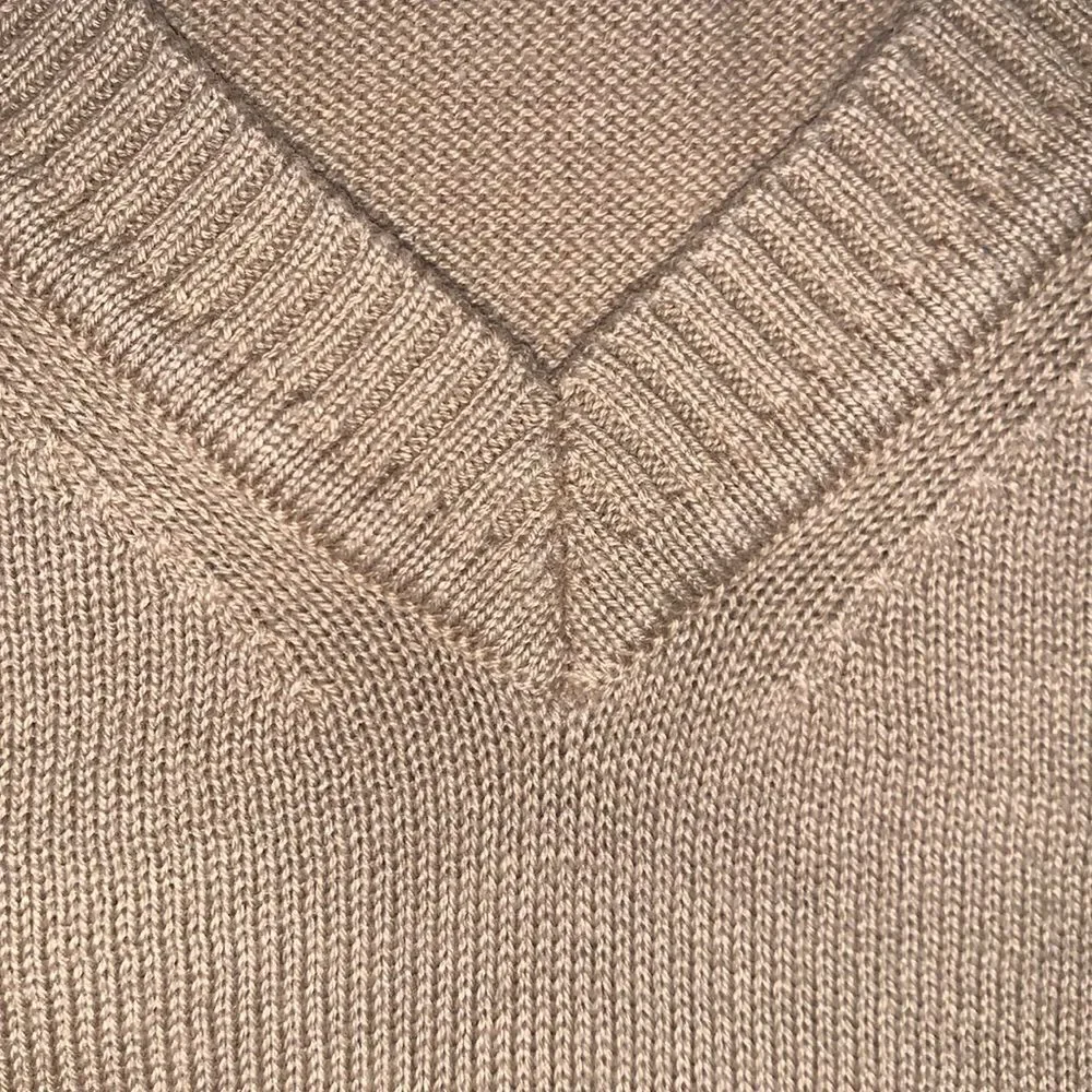 NWT Jos.A.Bank V-Neck Primary Cotton Tan Sweater Men’s Pullover Size XL